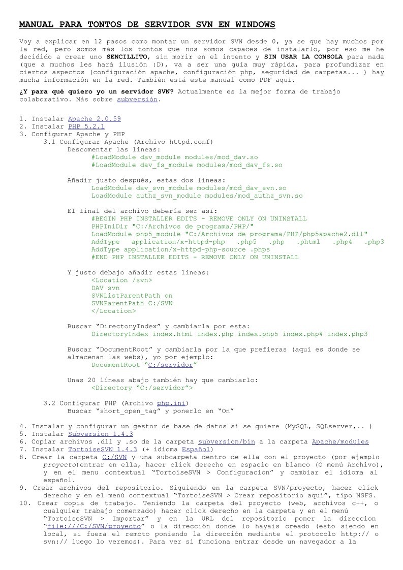 Imágen de pdf Manual SVN para tontos en Windows