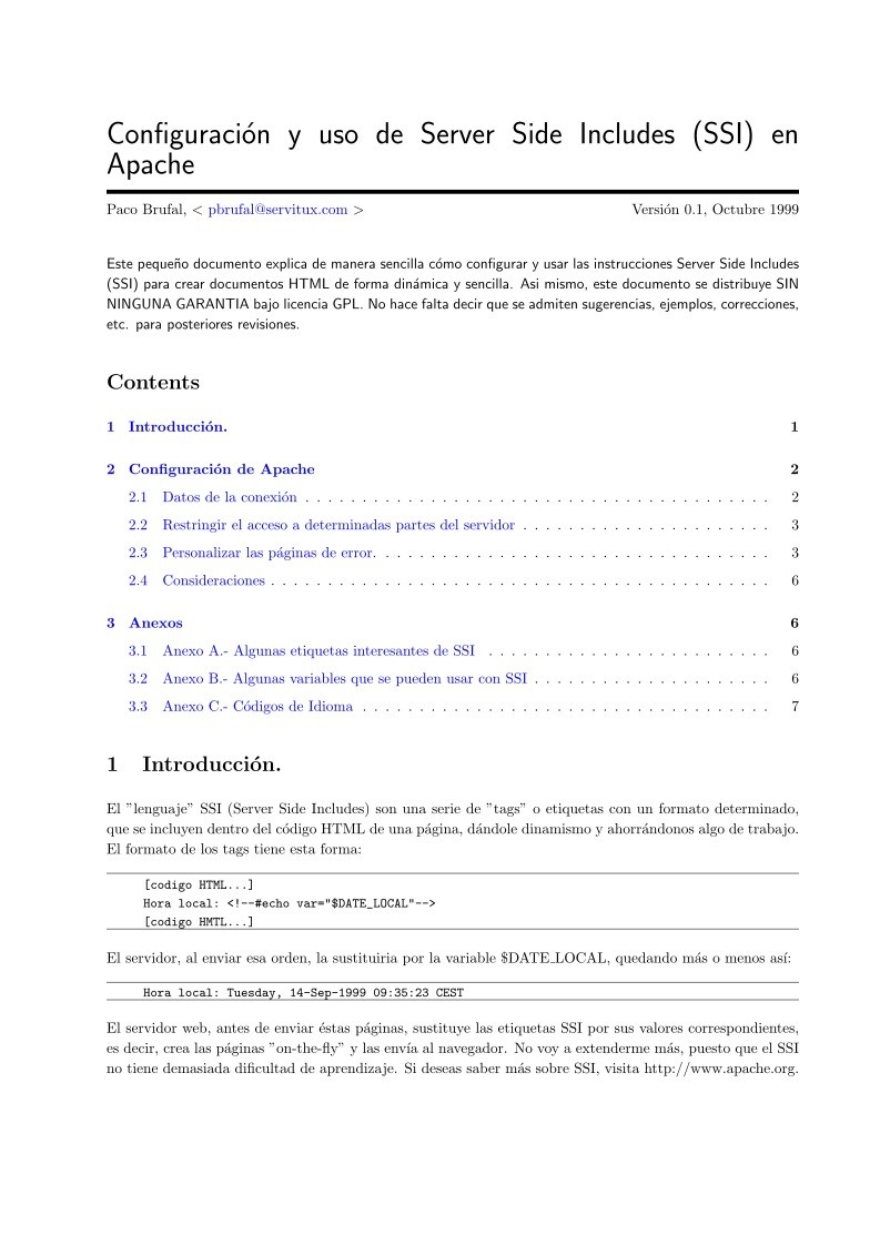 Imágen de pdf Configuración y uso de Server Side Includes (SSI) en Apache