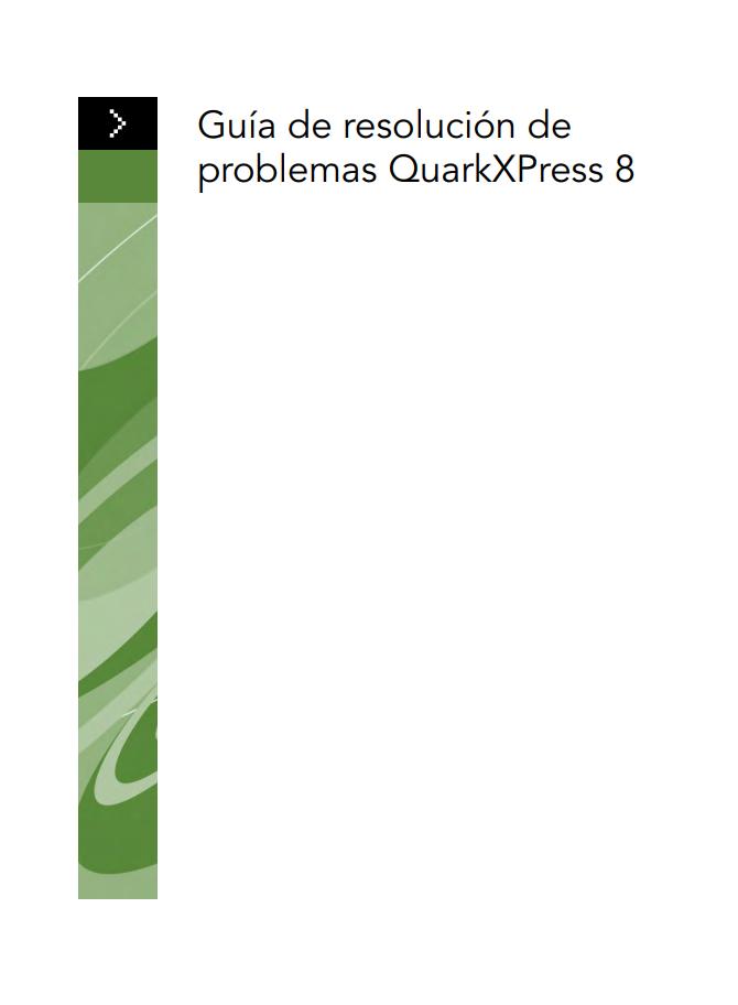 Imágen de pdf Guía de resolución de problemas QuarkXPress 8