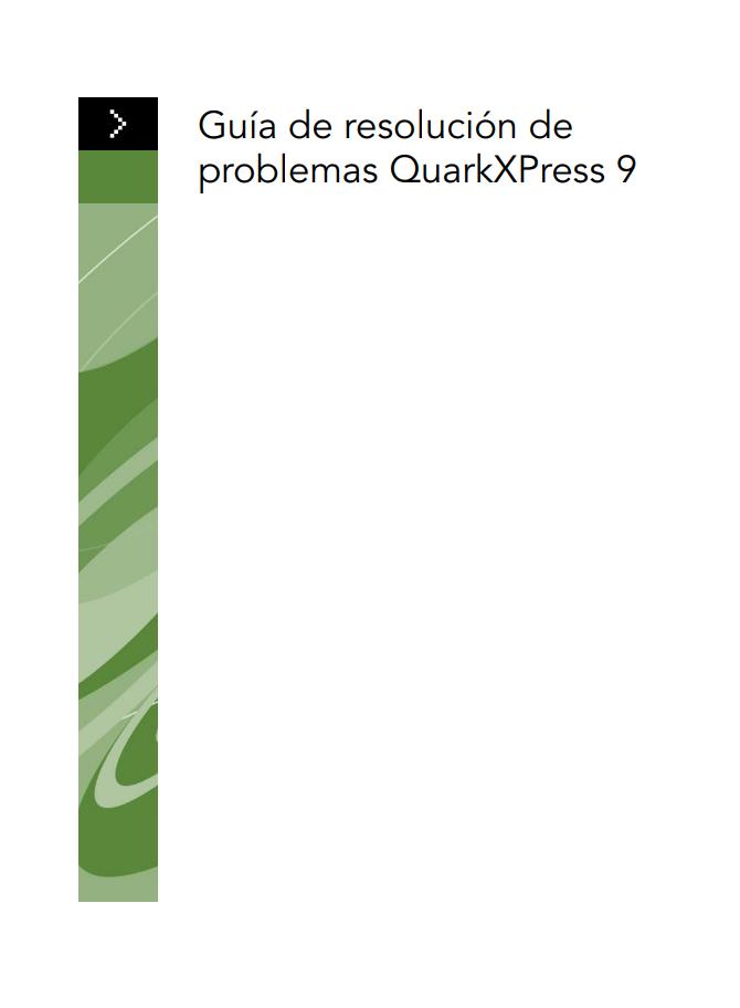 Imágen de pdf Guía de resolución de problemas QuarkXPress 9