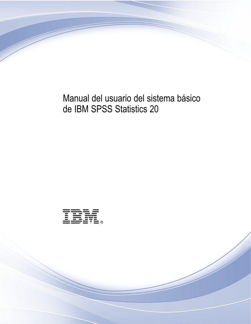 Imágen de pdf Manual del usuario del sistema básico de IBM SPSS Statistics 20
