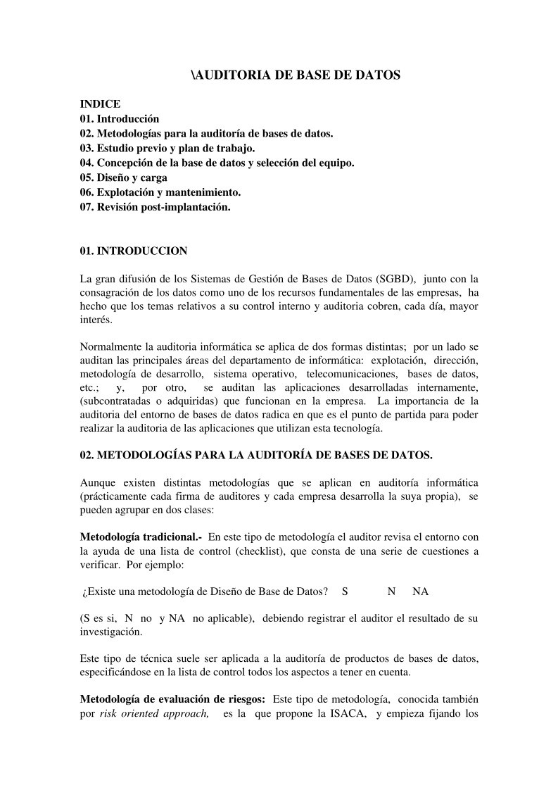 Imágen de pdf Auditoria de base de datos