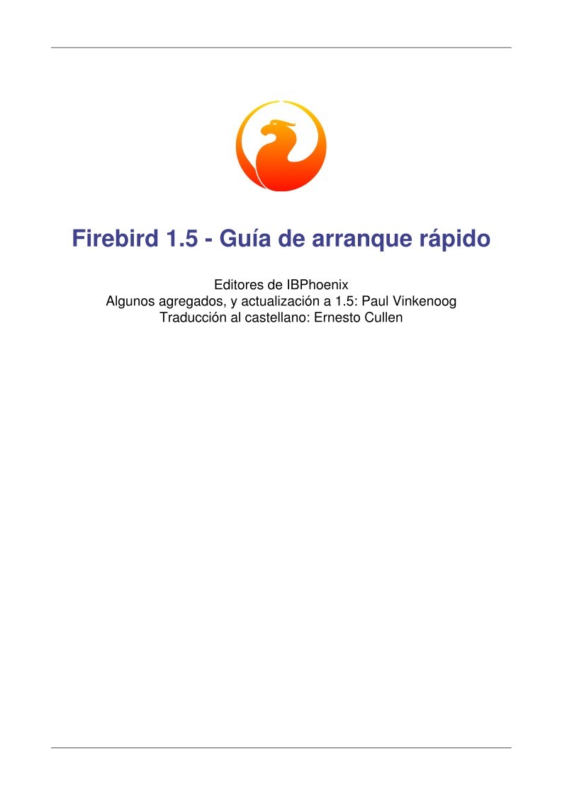 Imágen de pdf Firebird 1.5 Guía de arranque rápido