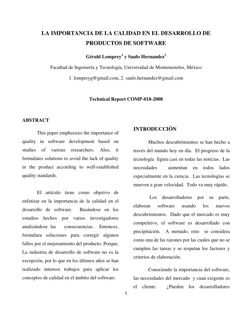 Imágen de pdf La importancia de la calidad en el desarrollo de productos de software