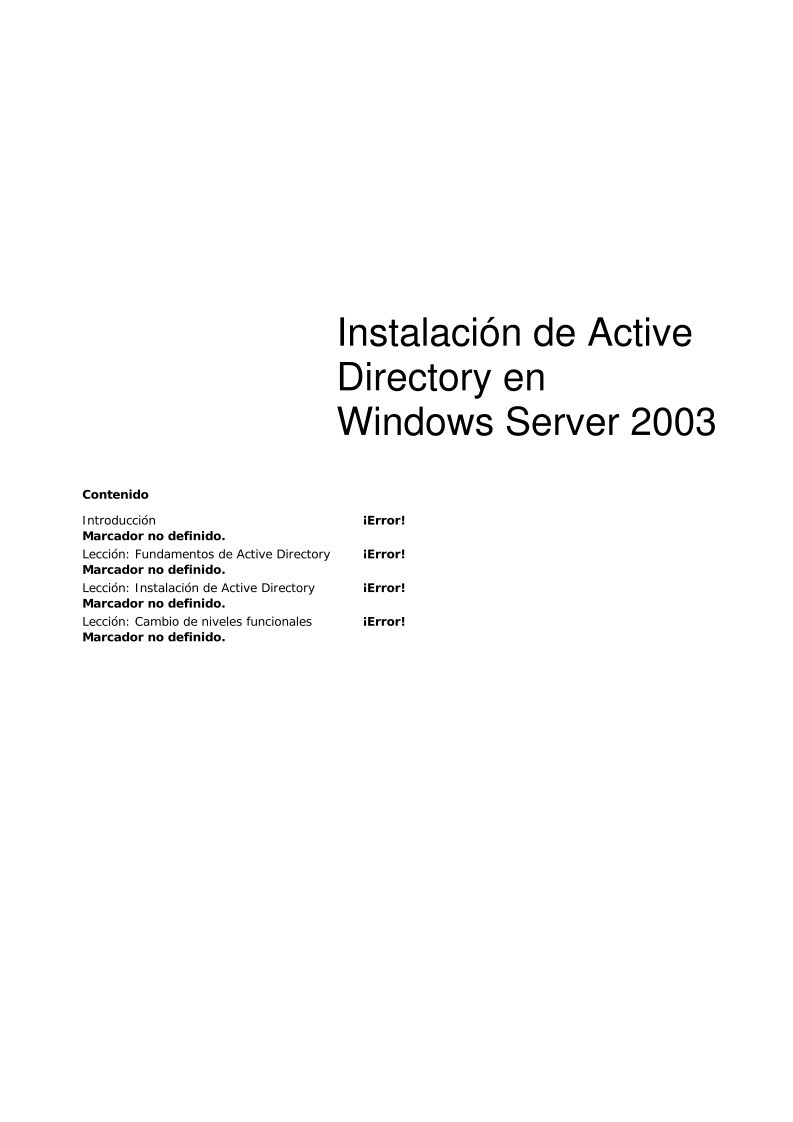 Imágen de pdf Instalación de Active Directory en Windows Server 2003