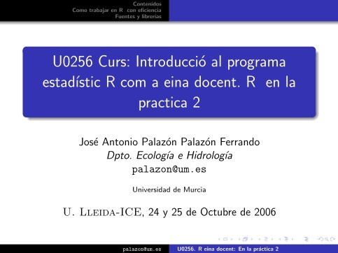 Imágen de pdf Curso: Introducción al programa estadístico R como herramienta docente. R en la practica 2