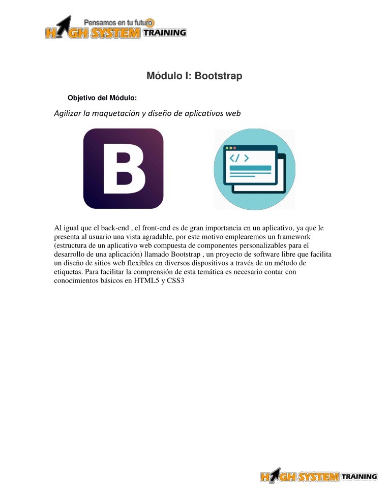 PDF de programación - Módulo I: Bootstrap