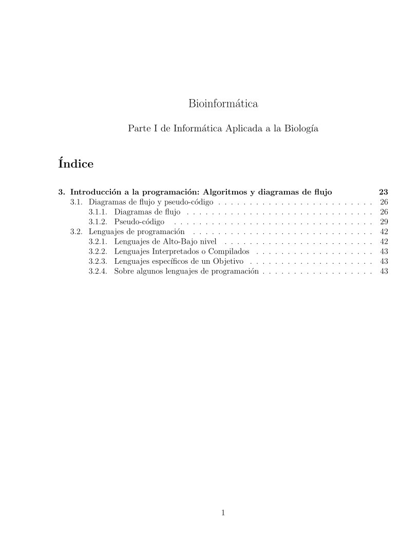Imágen de pdf Bioinformática - Parte I de Informática Aplicada a la Biología
