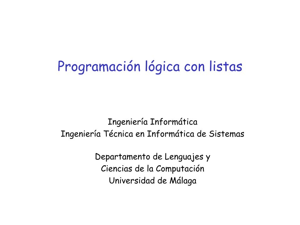 Imágen de pdf Programación lógica con listas