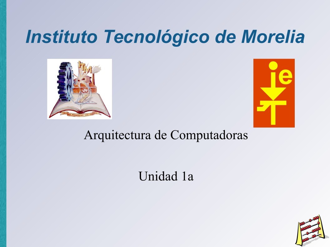 Imágen de pdf Unidad 1a - Arquitectura de Computadoras