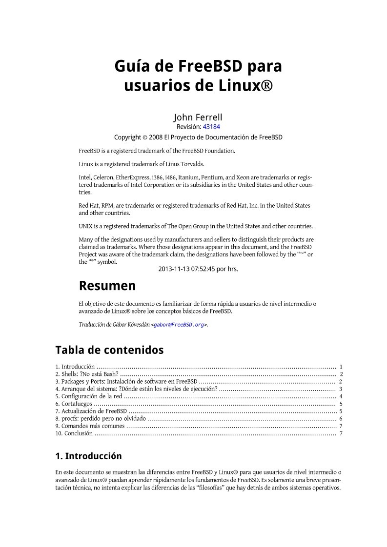 Imágen de pdf Guía de FreeBSD para usuarios de Linux