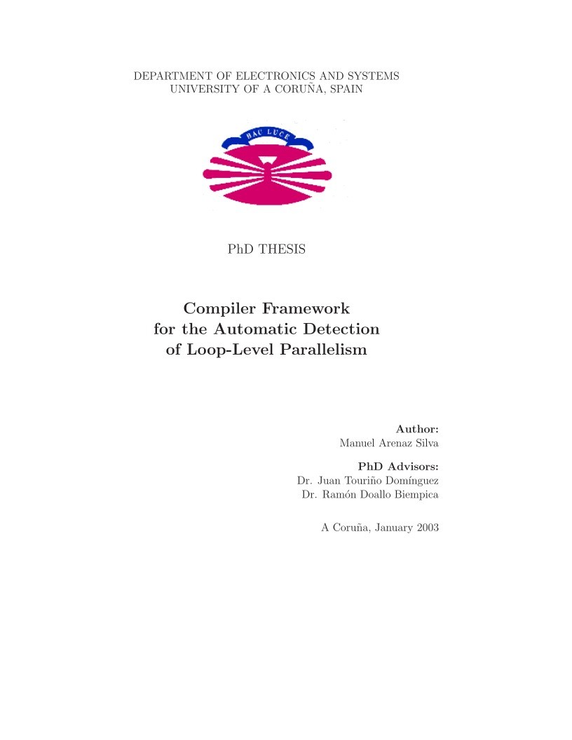 Imágen de pdf Compiler Framework for the Automatic Detection of Loop-Level Parallelism