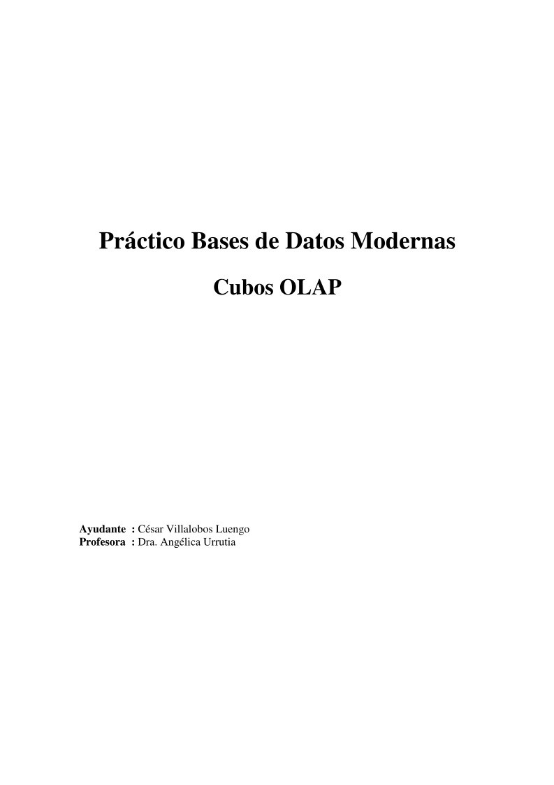 Imágen de pdf Práctico Bases de Datos Modernas - Cubos OLAP