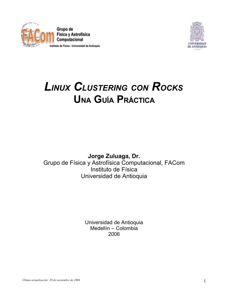 Imágen de pdf Linux clustering con Rocks - Una guía práctica