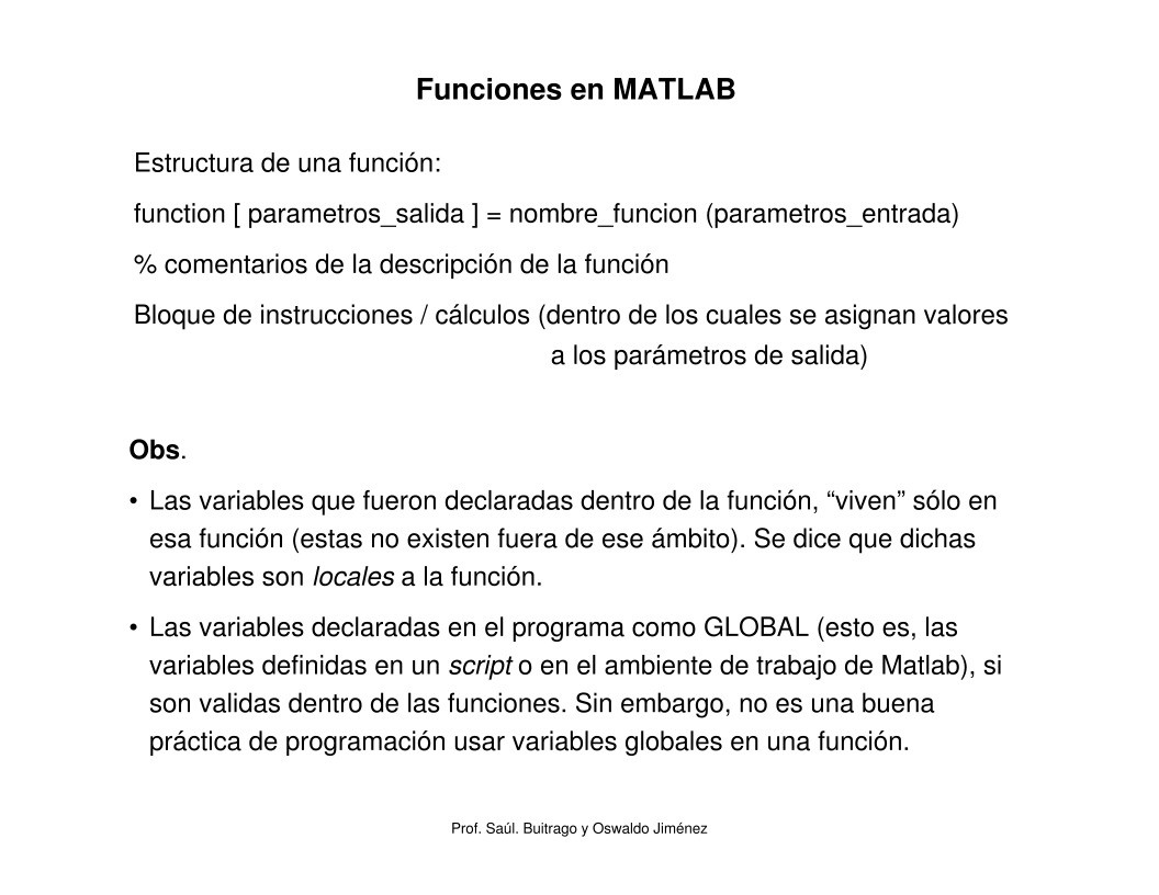 Imágen de pdf Funciones en Matlab
