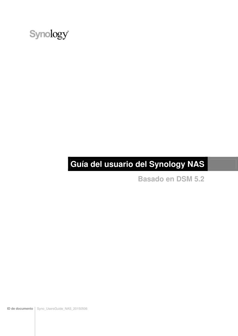 Imágen de pdf Guía del usuario del Synology NAS Basado en DSM 5.2
