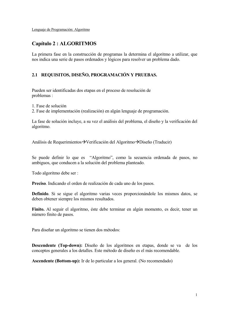 Imágen de pdf Lenguaje de Programación: Algoritmo - Capítulo 2