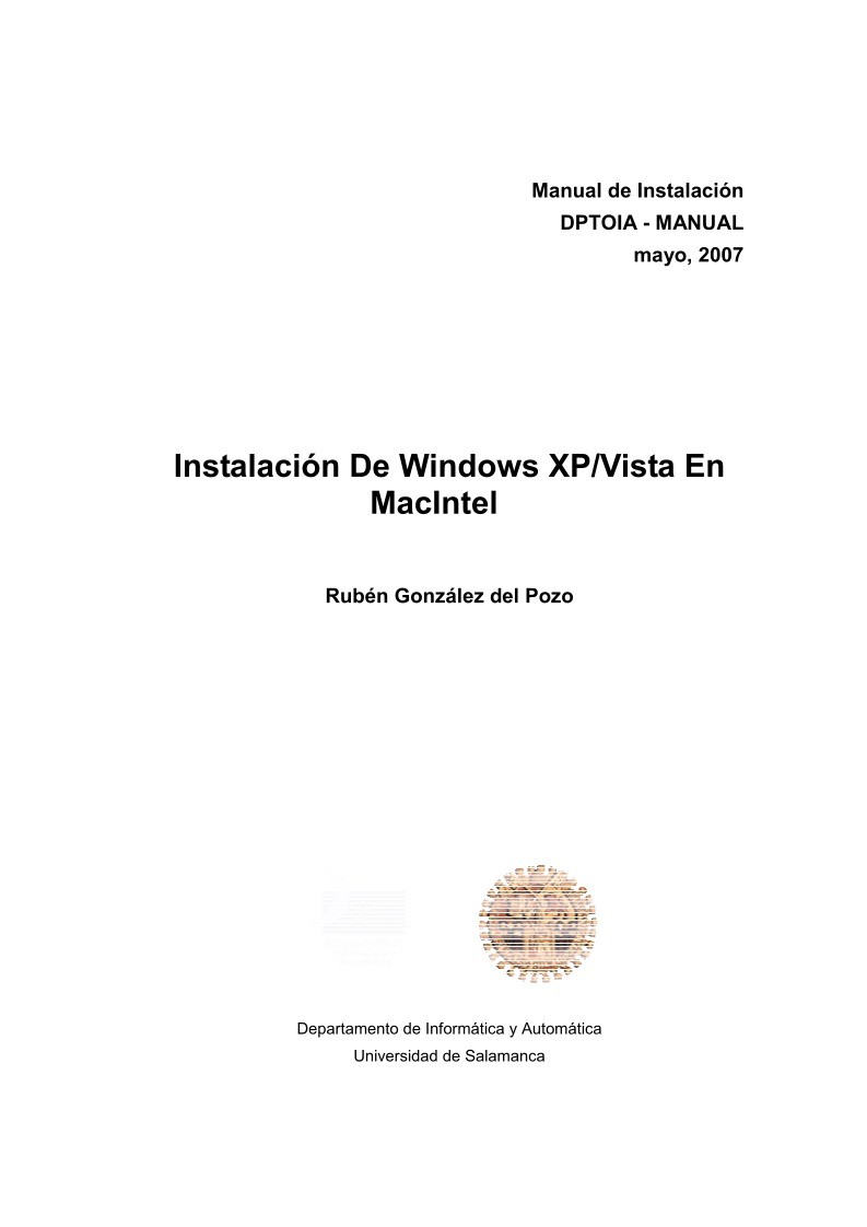 Imágen de pdf Instalación de Windows XP/Vista en MacIntel