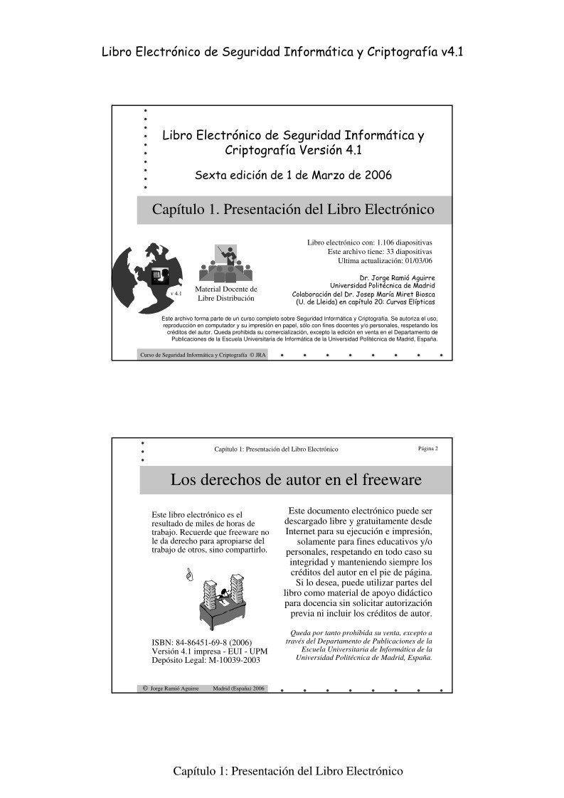 Imágen de pdf Libro Electrónico de Seguridad Informática y Criptografía - Presentación