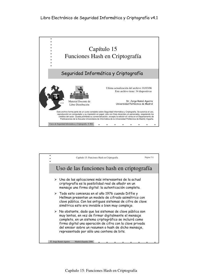 Imágen de pdf Capítulo 15 Funciones Hash en Criptografía