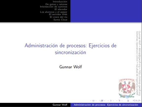 Imágen de pdf Administración de procesos: Ejercicios de sincronización