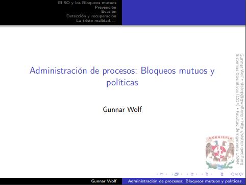 Imágen de pdf Administración de procesos: Bloqueos mutuos y políticas