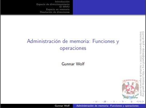 Imágen de pdf Administración de memoria: Funciones y operaciones