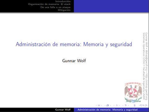 Imágen de pdf Administración de memoria: Memoria y seguridad