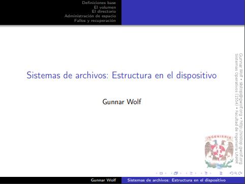 Imágen de pdf Sistemas de archivos: Estructura en el dispositivo