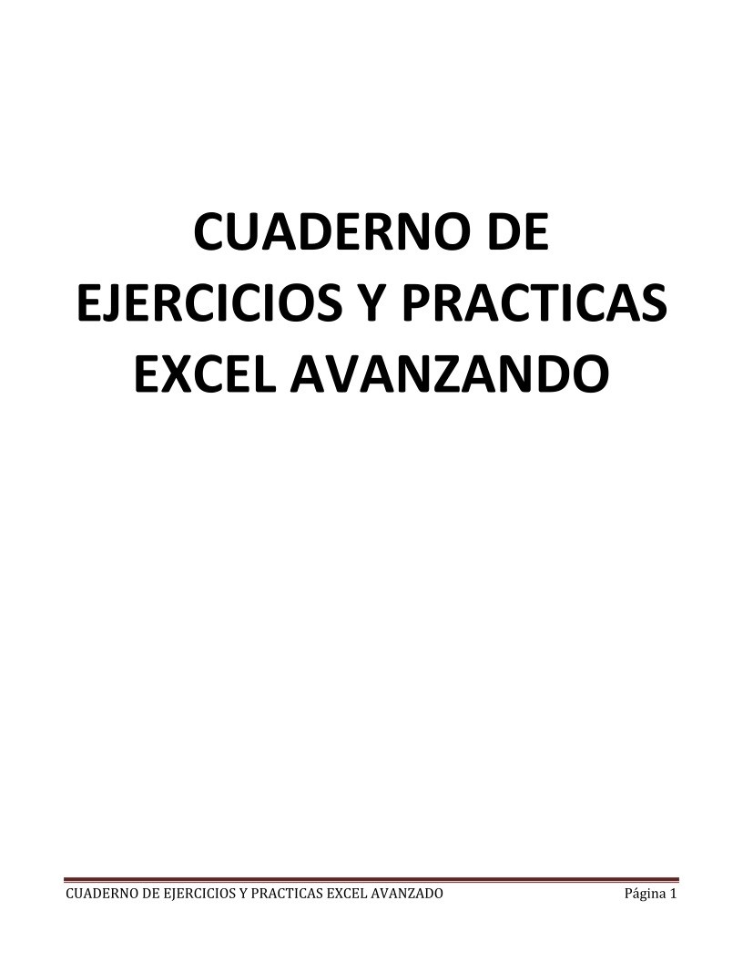 Imágen de pdf Cuaderno de ejercicios y practicas - Excel Avanzado