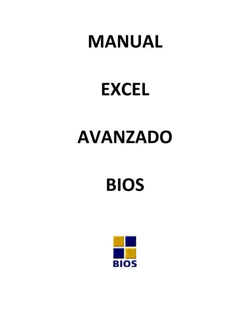 Imágen de pdf Manual Excel Avanzado BIOS