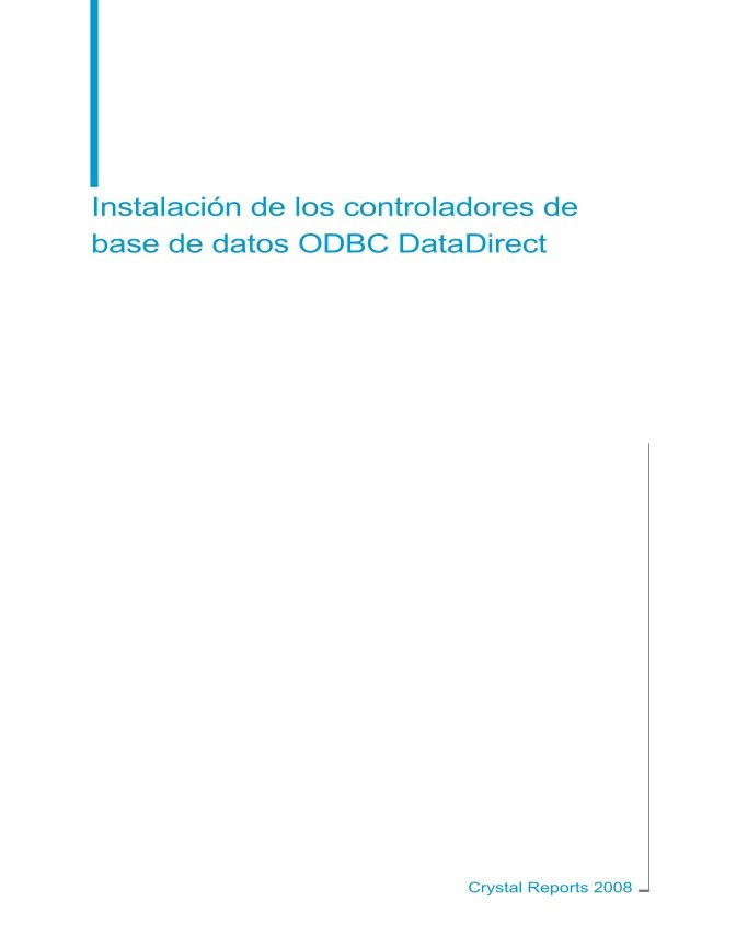 Imágen de pdf Instalación de los controladores de base de datos ODBC DataDirect