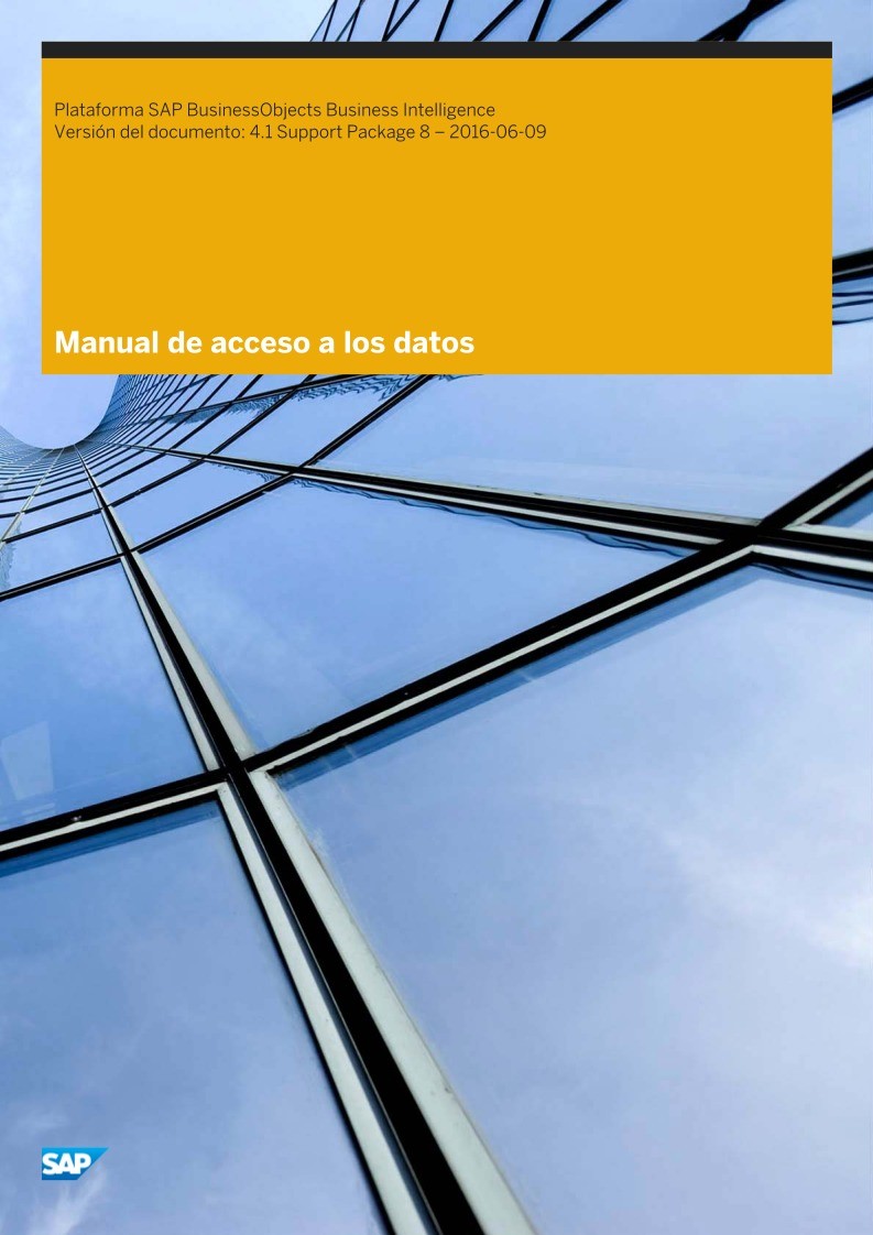 Imágen de pdf Manual de acceso a los datos - Plataforma SAP BusinessObjects Business Intelligence