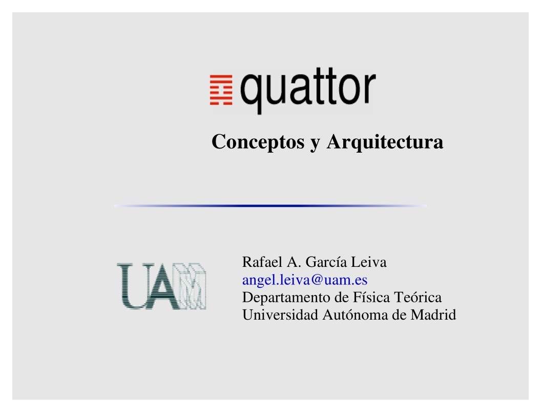 Imágen de pdf Quattor - Conceptos y Arquitectura