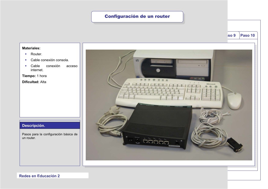 Imágen de pdf Configuración de un router