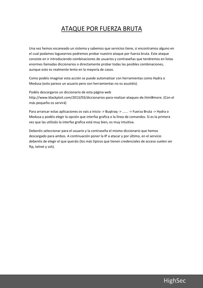 PDF de programación Ataque por fuerza bruta PDF de programación Ataque por fuerza bruta