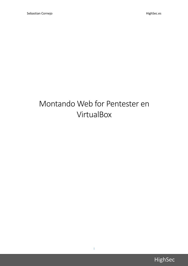 Imágen de pdf Montando Web for Pentester en VirtualBox