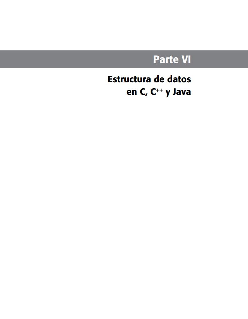 Imágen de pdf Parte VI - Estructura de datos en C, C++ y Java