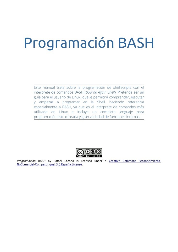 PDF de programación - Programación Bash