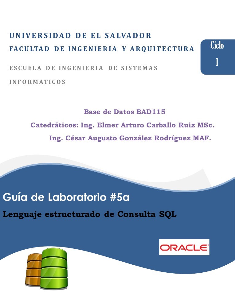 Imágen de pdf Lenguaje estructurado de Consulta SQL #5a