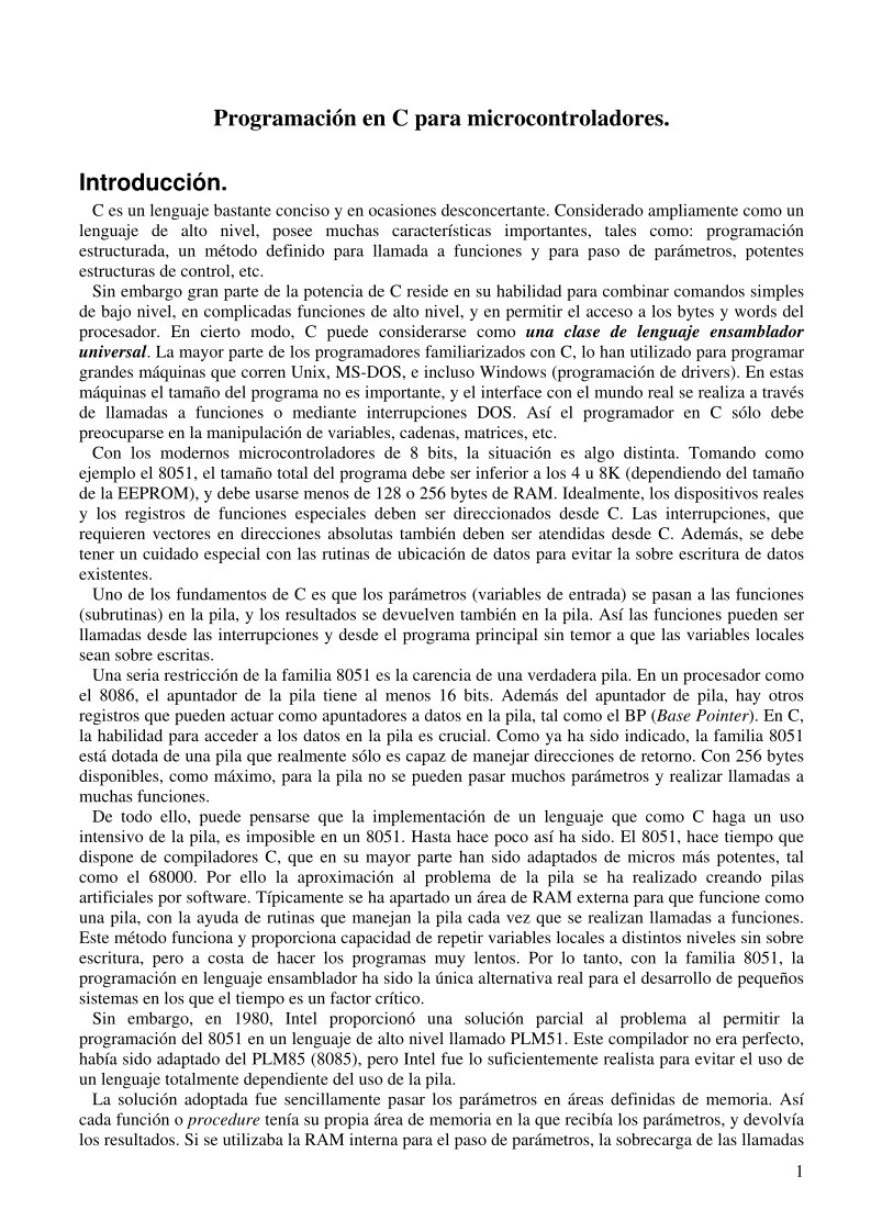 Imágen de pdf Programación en C para microcontroladores