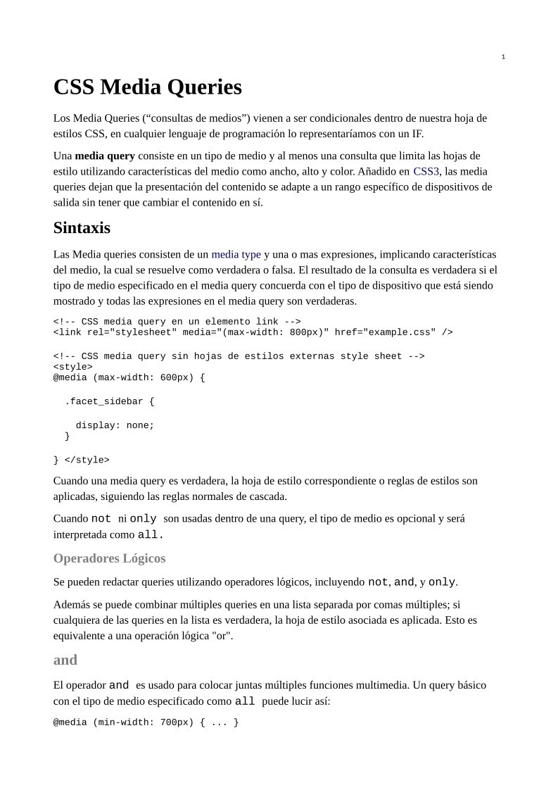 Imágen de pdf CSS Media Queries