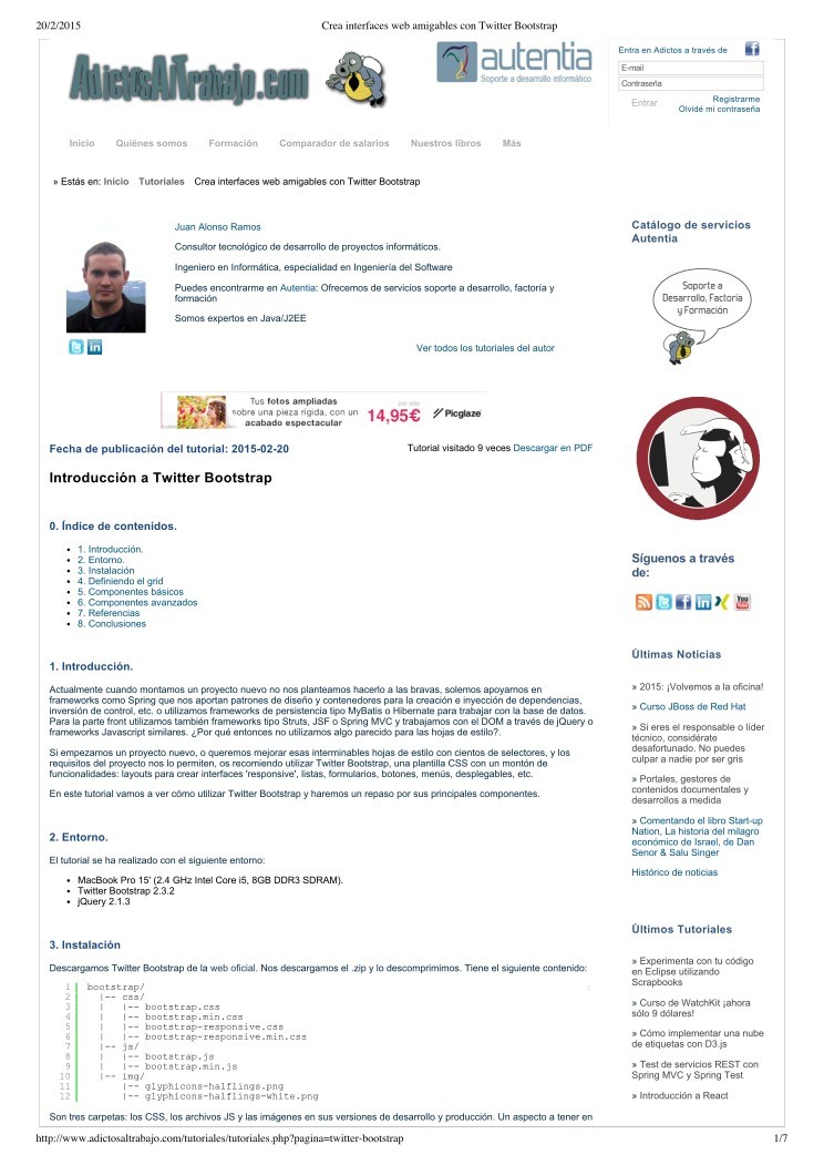 Imágen de pdf Introducción a Twitter Bootstrap