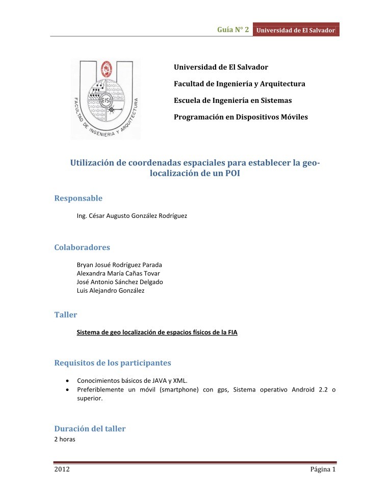 Imágen de pdf Utilización de coordenadas espaciales para establecer la geolocalización de un POI