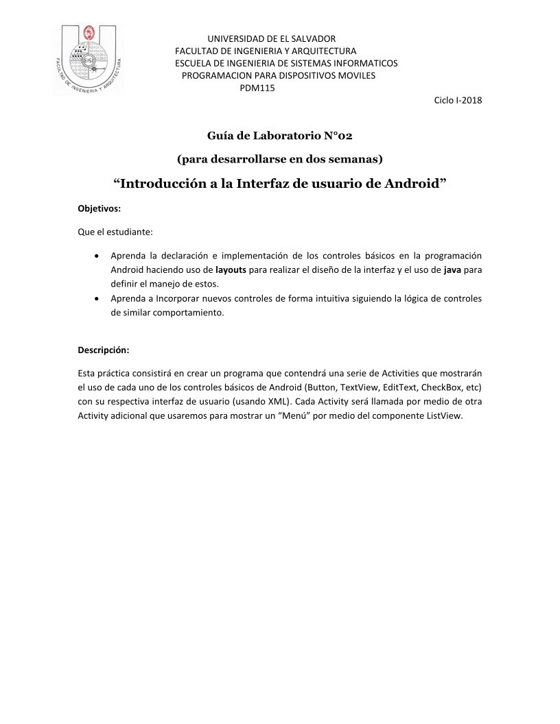 Imágen de pdf Introducción a la Interfaz de usuario de Android - guia lab02