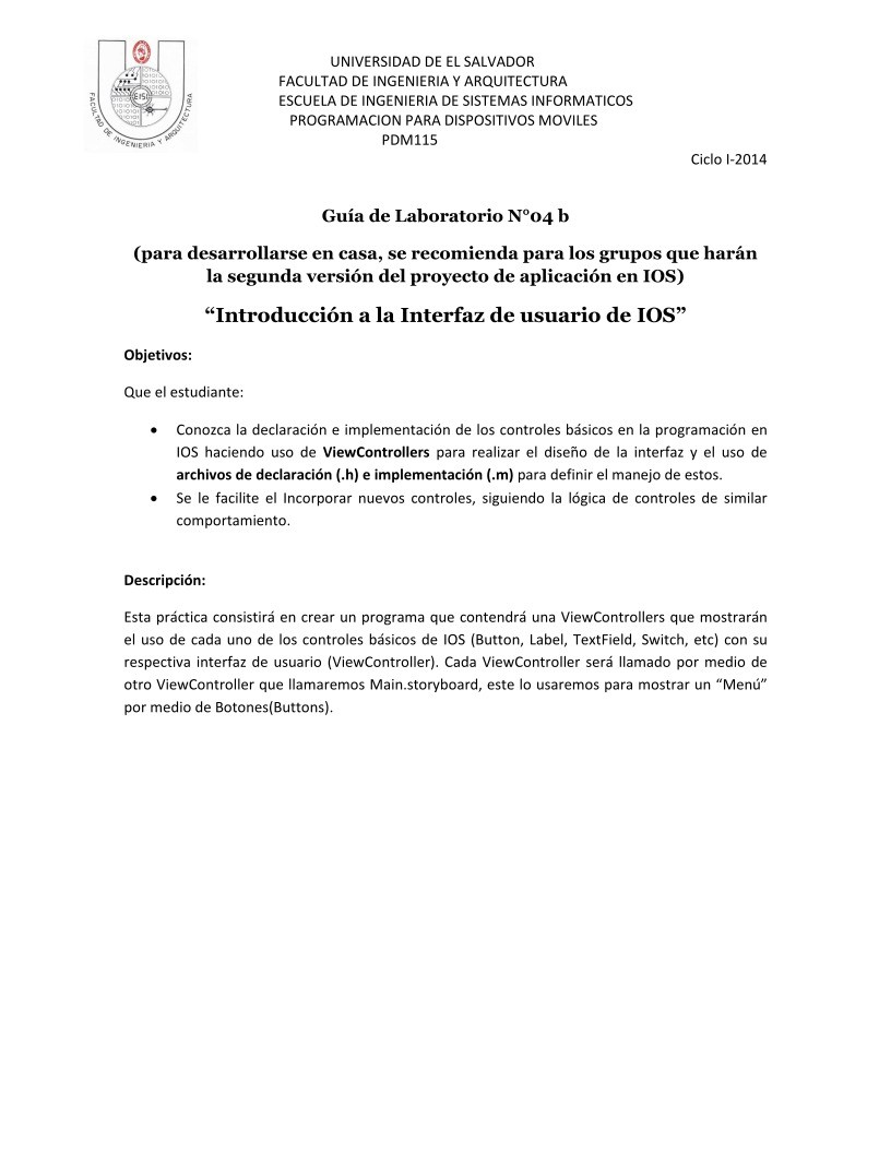 Imágen de pdf Introducción a la Interfaz de usuario de IOS