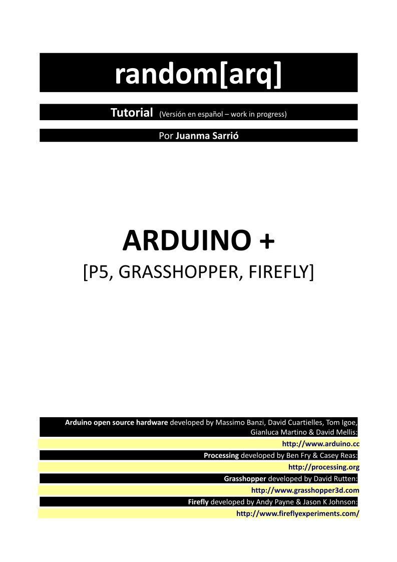 Imágen de pdf Tutorial Arduino + P5, Grasshopper, Firefly