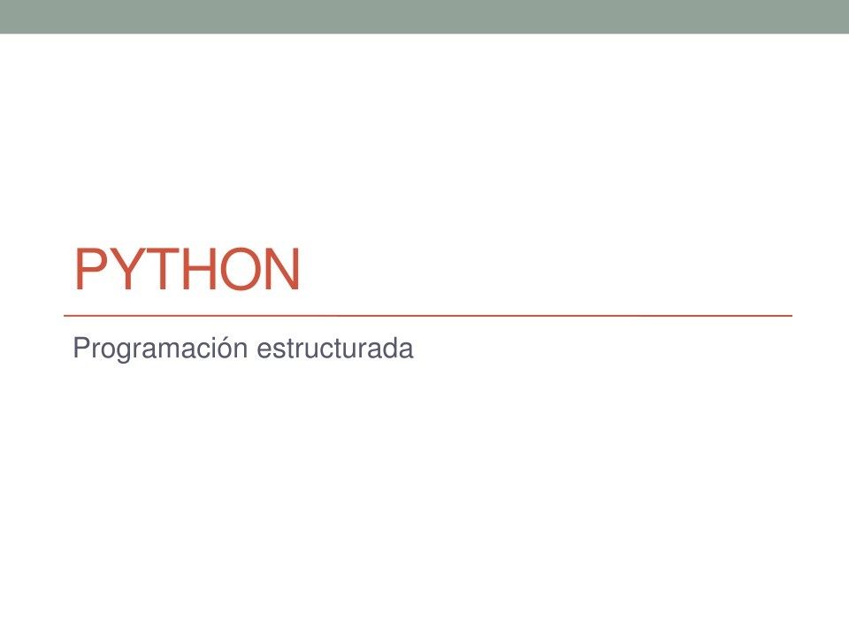 Imágen de pdf Python - Programación estructurada