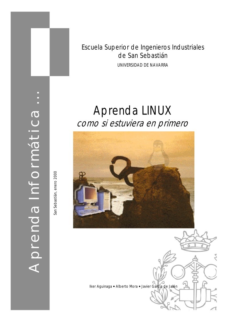 Imágen de pdf Aprenda LINUX como si estuviera en primero