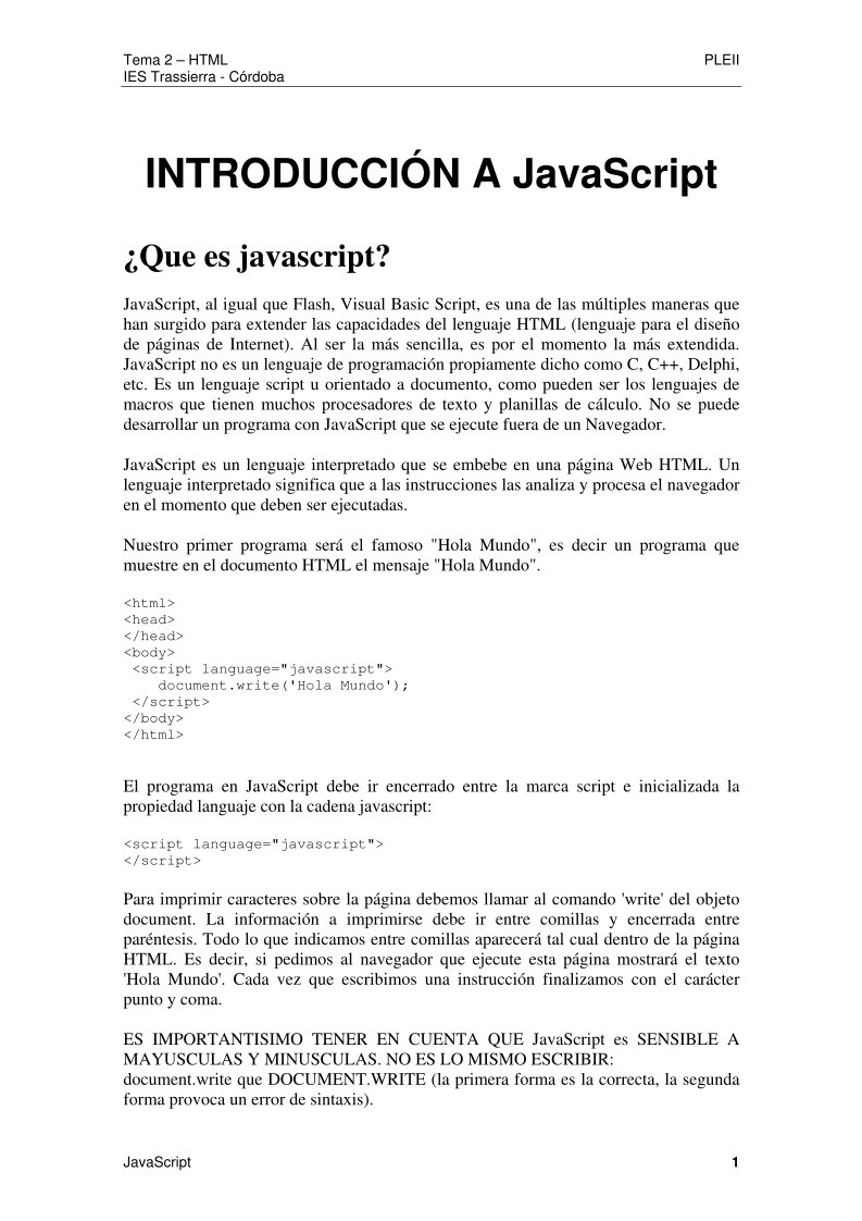 Imágen de pdf Introducción a JavaScript